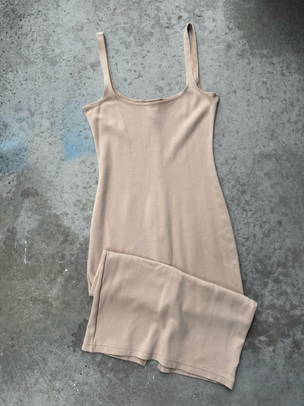 American Apparel Beige/Nude Tank stretchy Dress